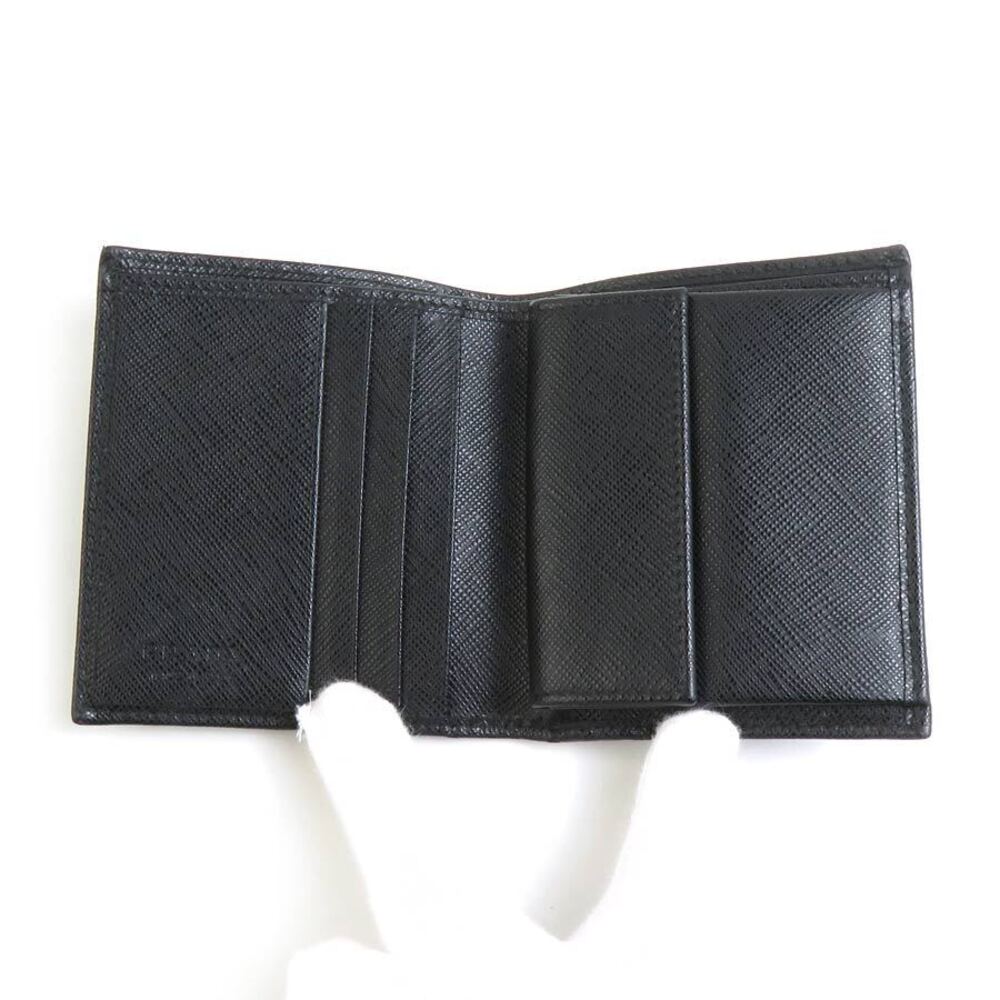 Prada Bi fold Wallet Leather Black - Picture 3 of 5